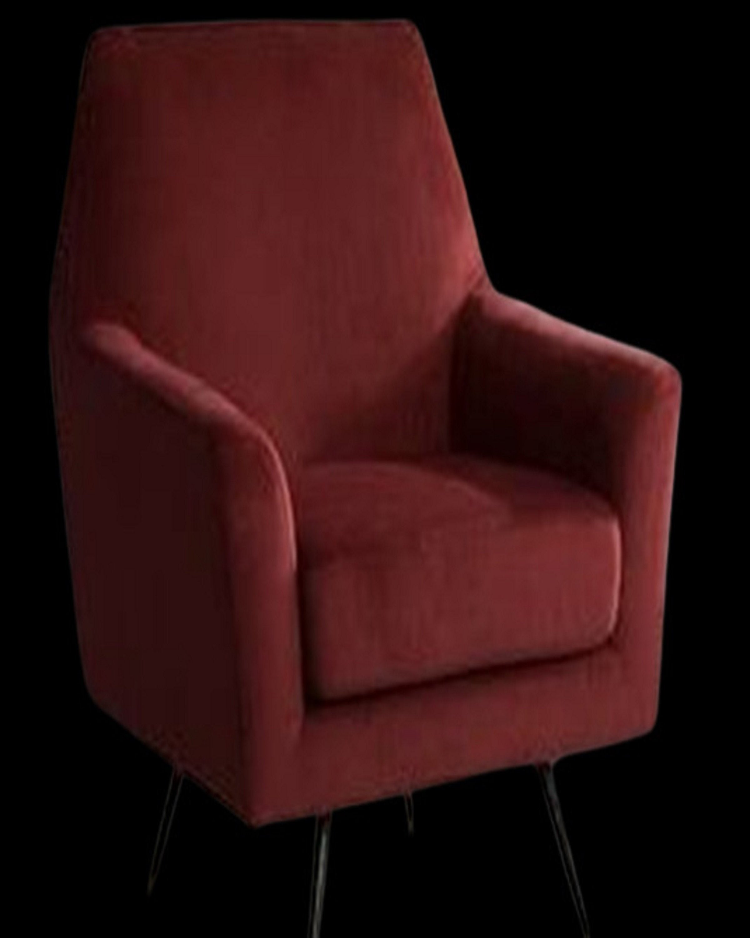 Mahin Maroon Sofa Chair