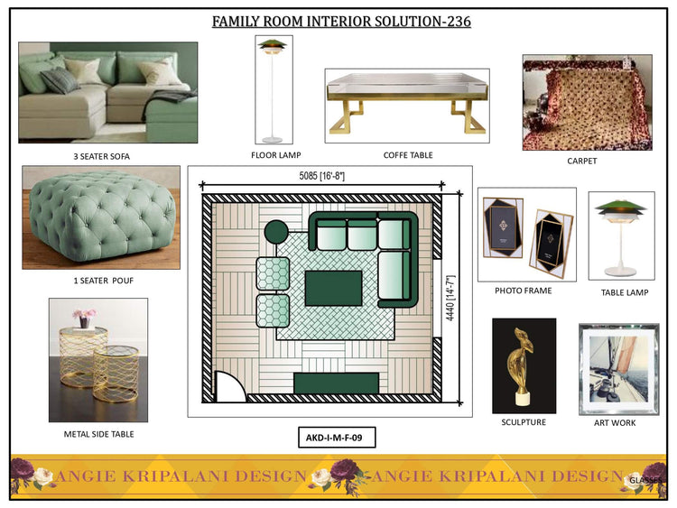 Modern Family Room Interior Design and Decoration - Angie Kripalani ...