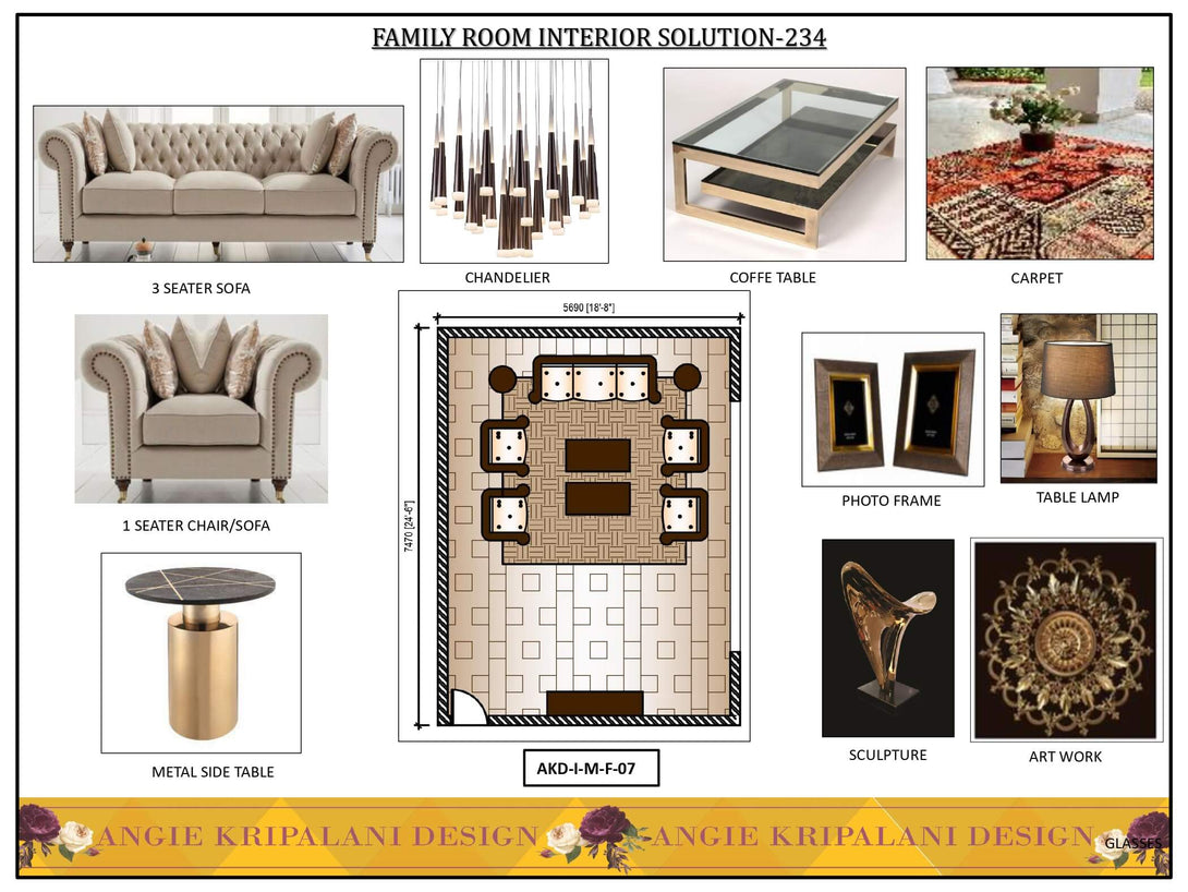 Luxury Family Room Interior Design