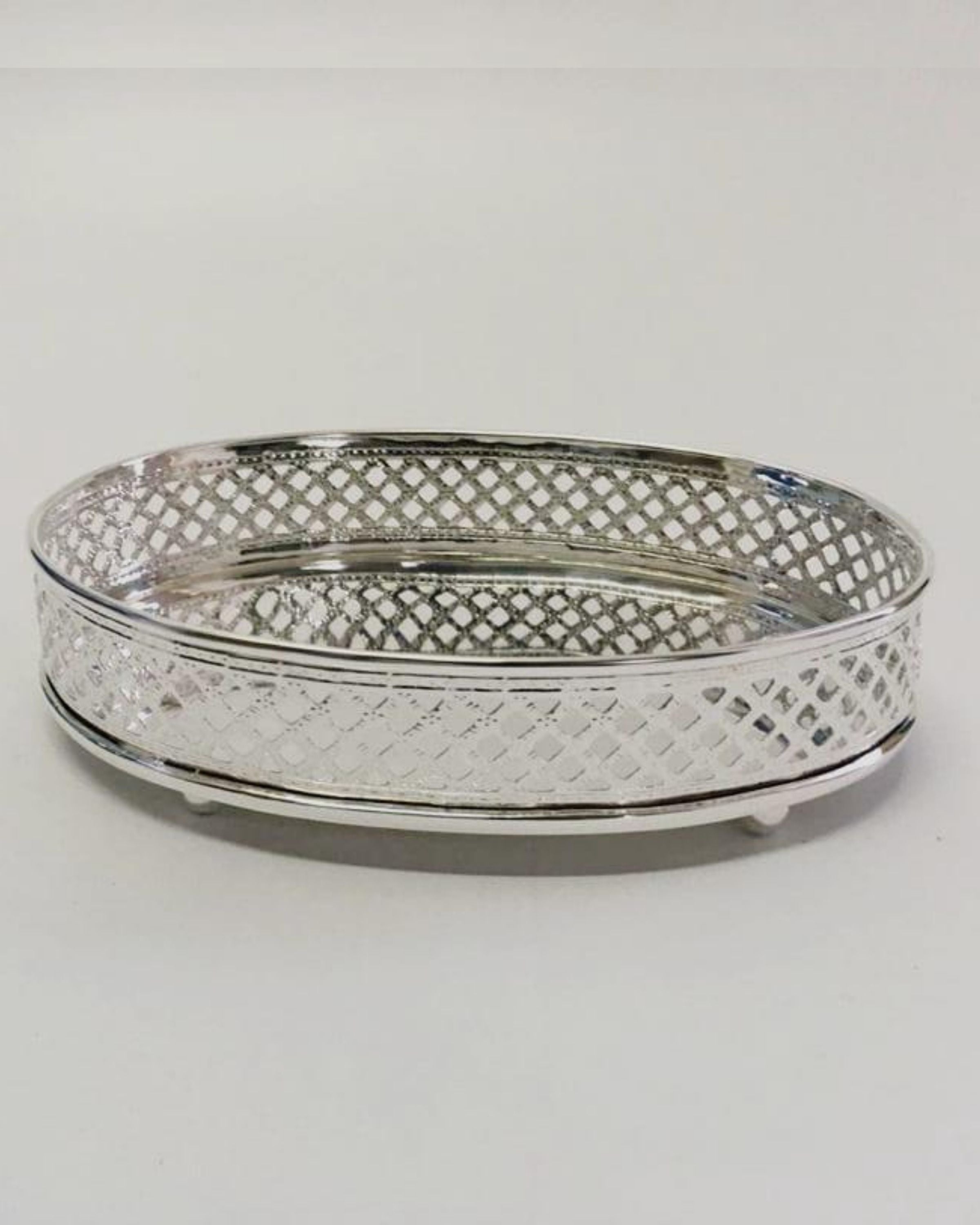 Silver Plated Round Tray Plate