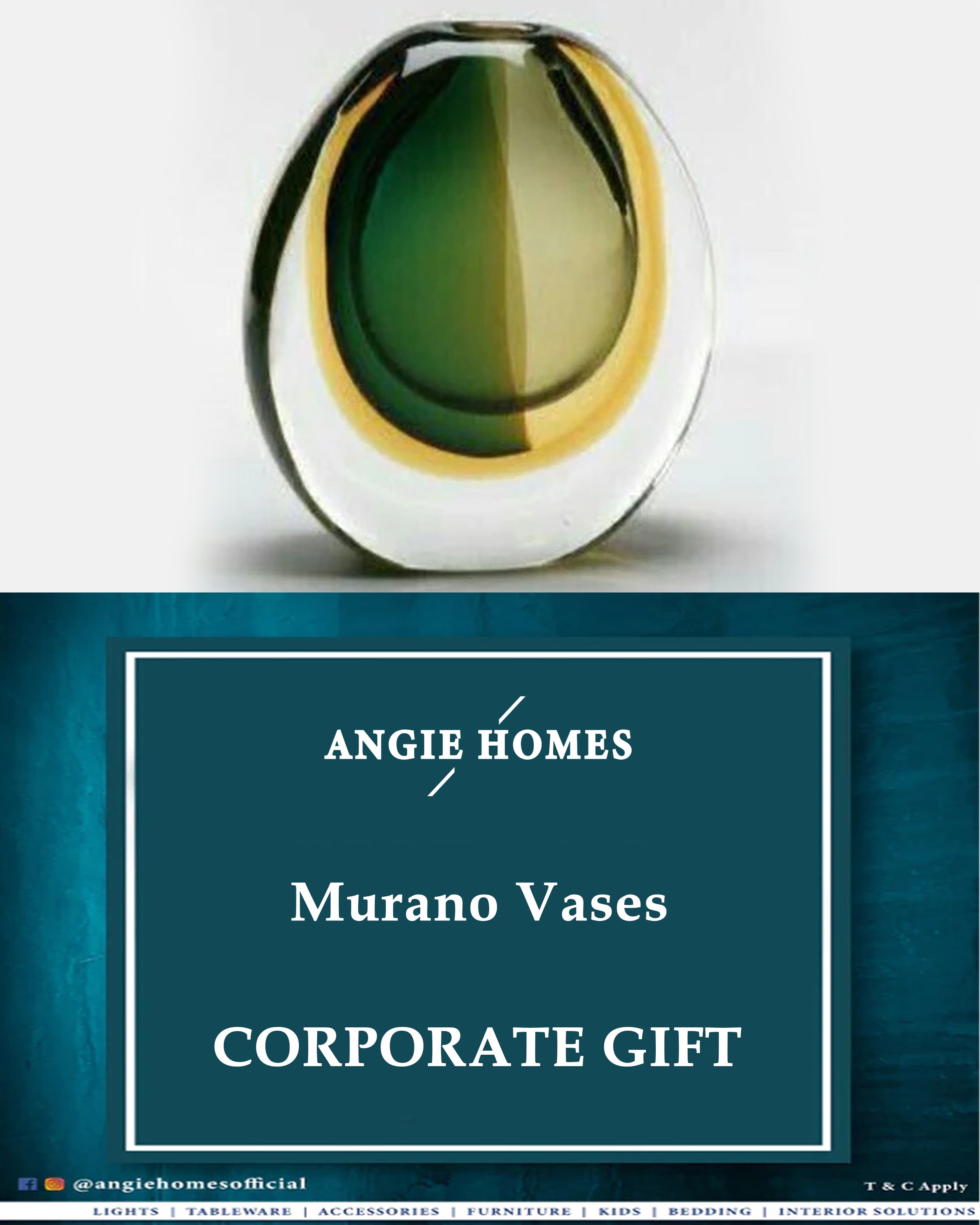 Murano Glass Vases Murano Wedding, House Warming & Corporate Gift ANGIE HOMES