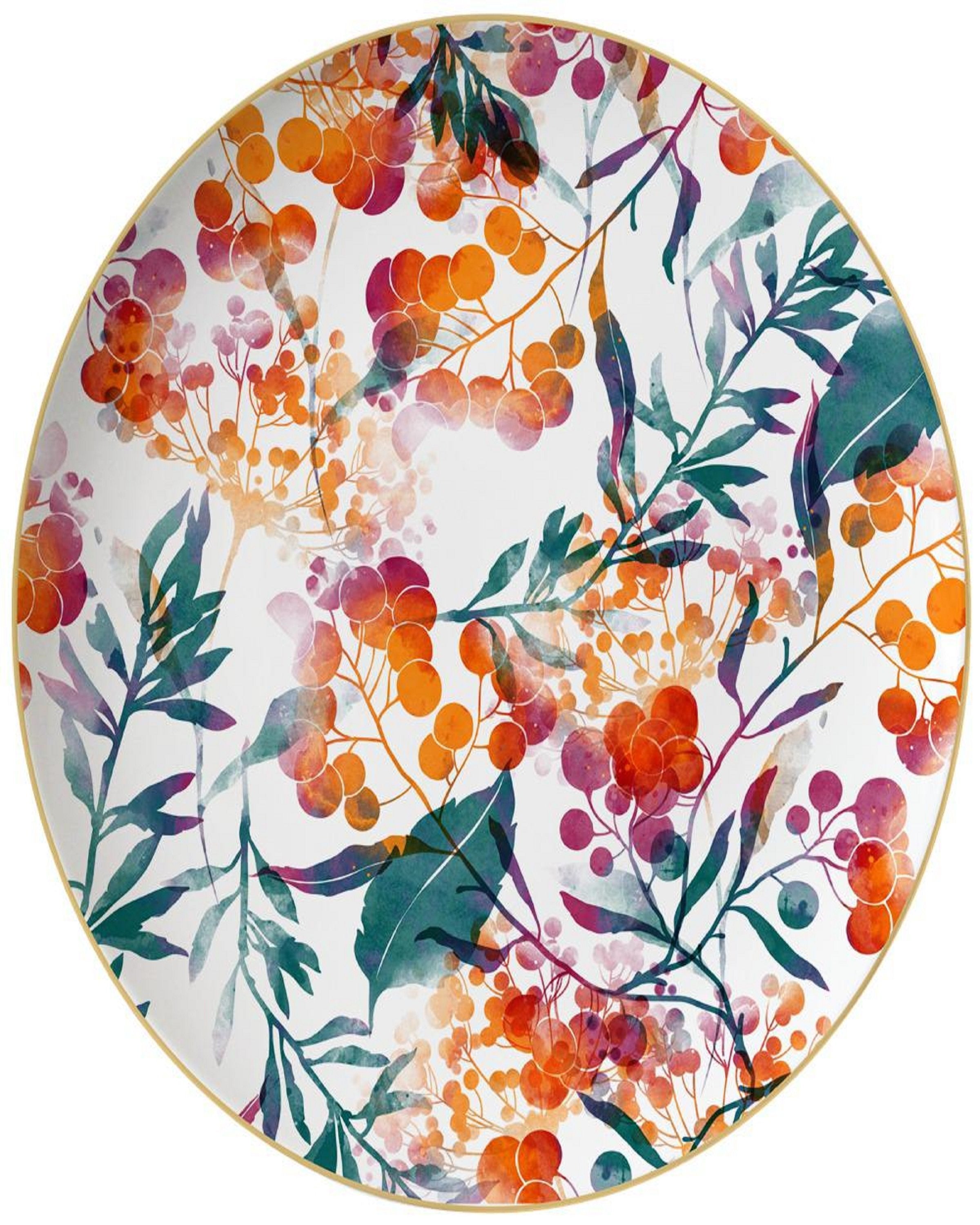 Printed Colorful Ceramic Dinner Plates