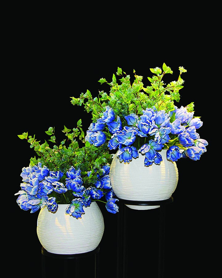 Blue Flower Arrangement House Decorating