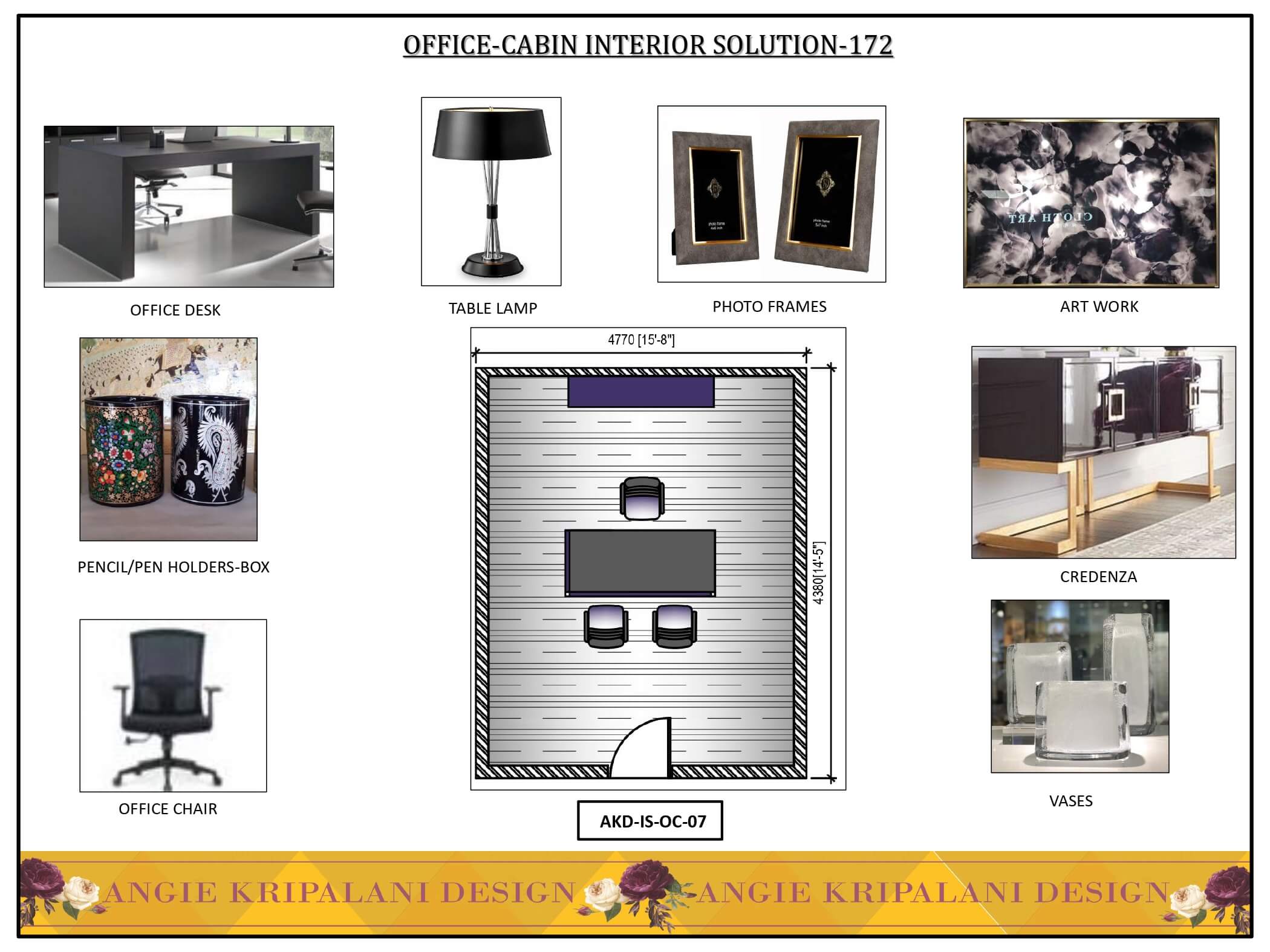 Luxury Office Cabin Interior Solution
