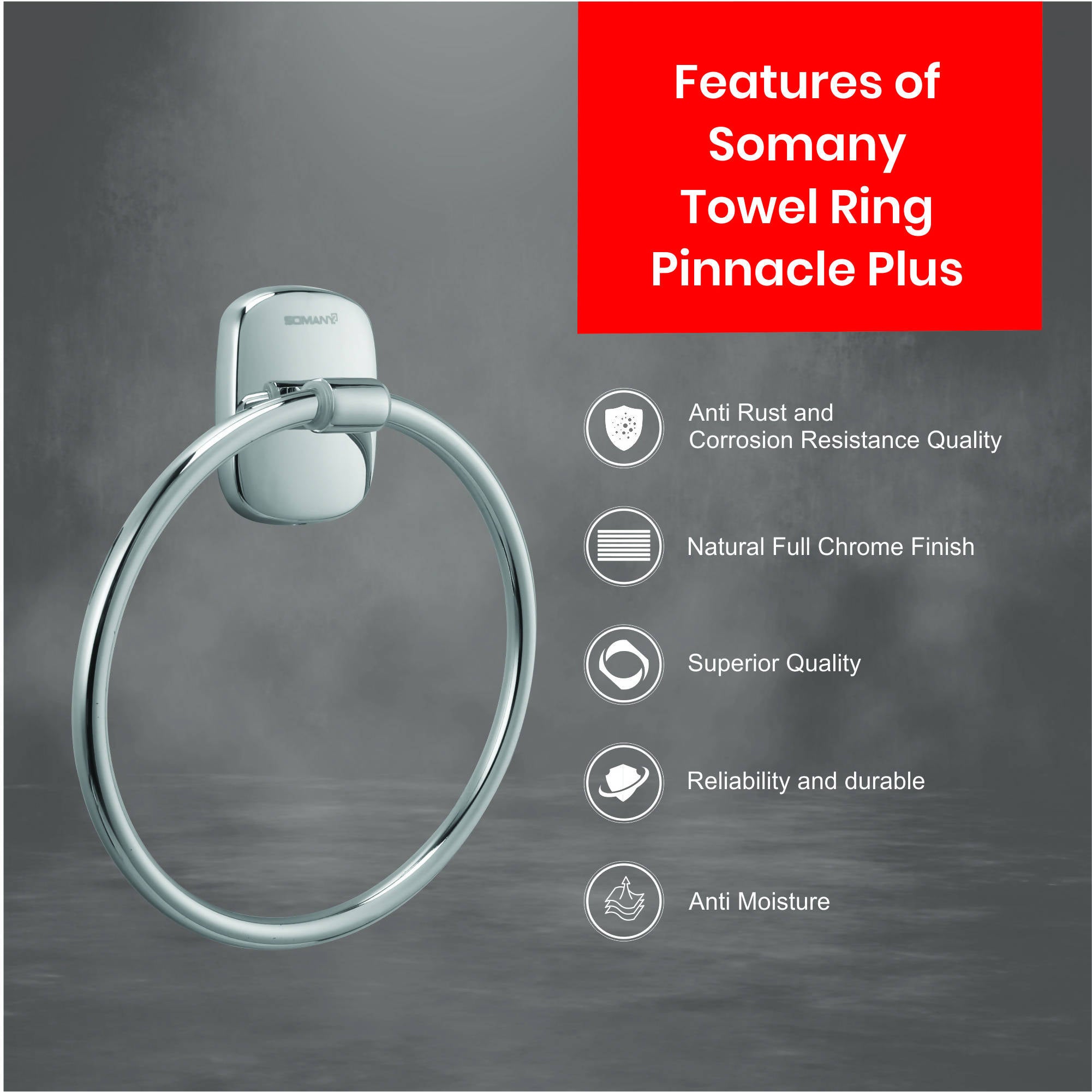 Somany Towel Ring Pinnacle