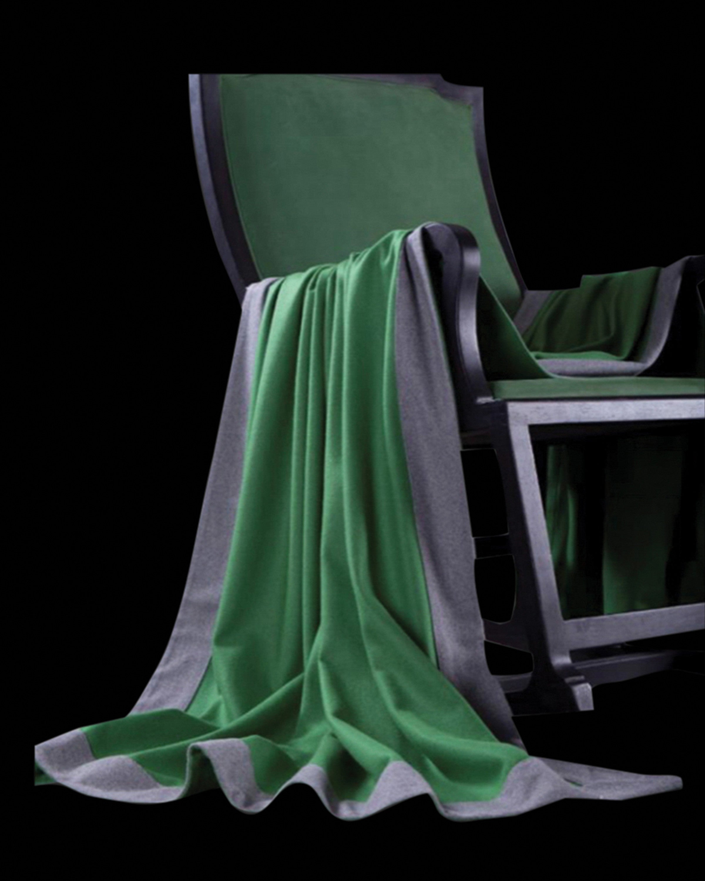 Luxury woolen green throws & blankets
