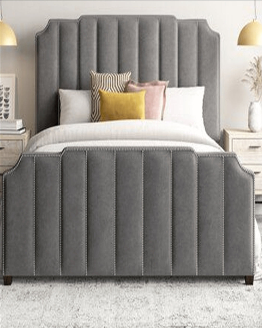 Luxury  Fusion Fabric Bed With Head Board