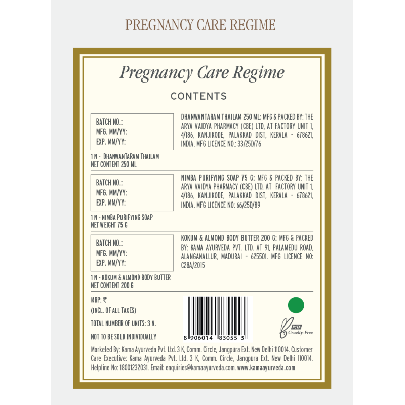 Kama Ayurveda Pregnancy Care Regime Kama Ayurveda