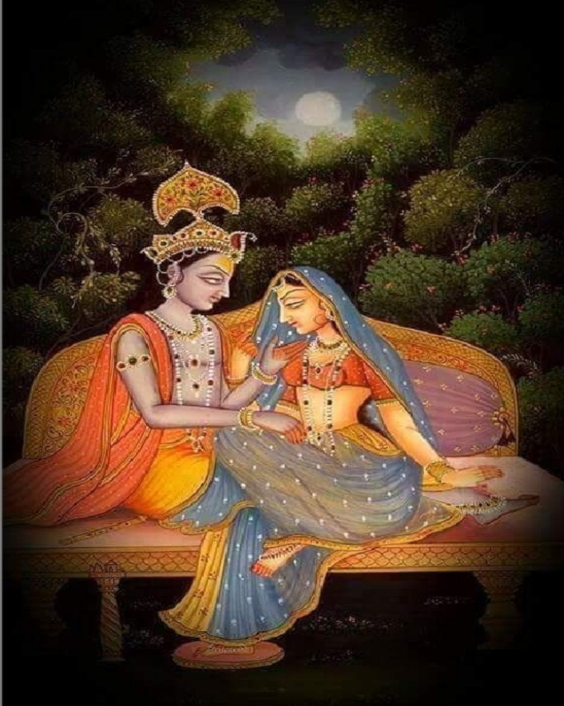 Luxury Krishna & Radha Painting