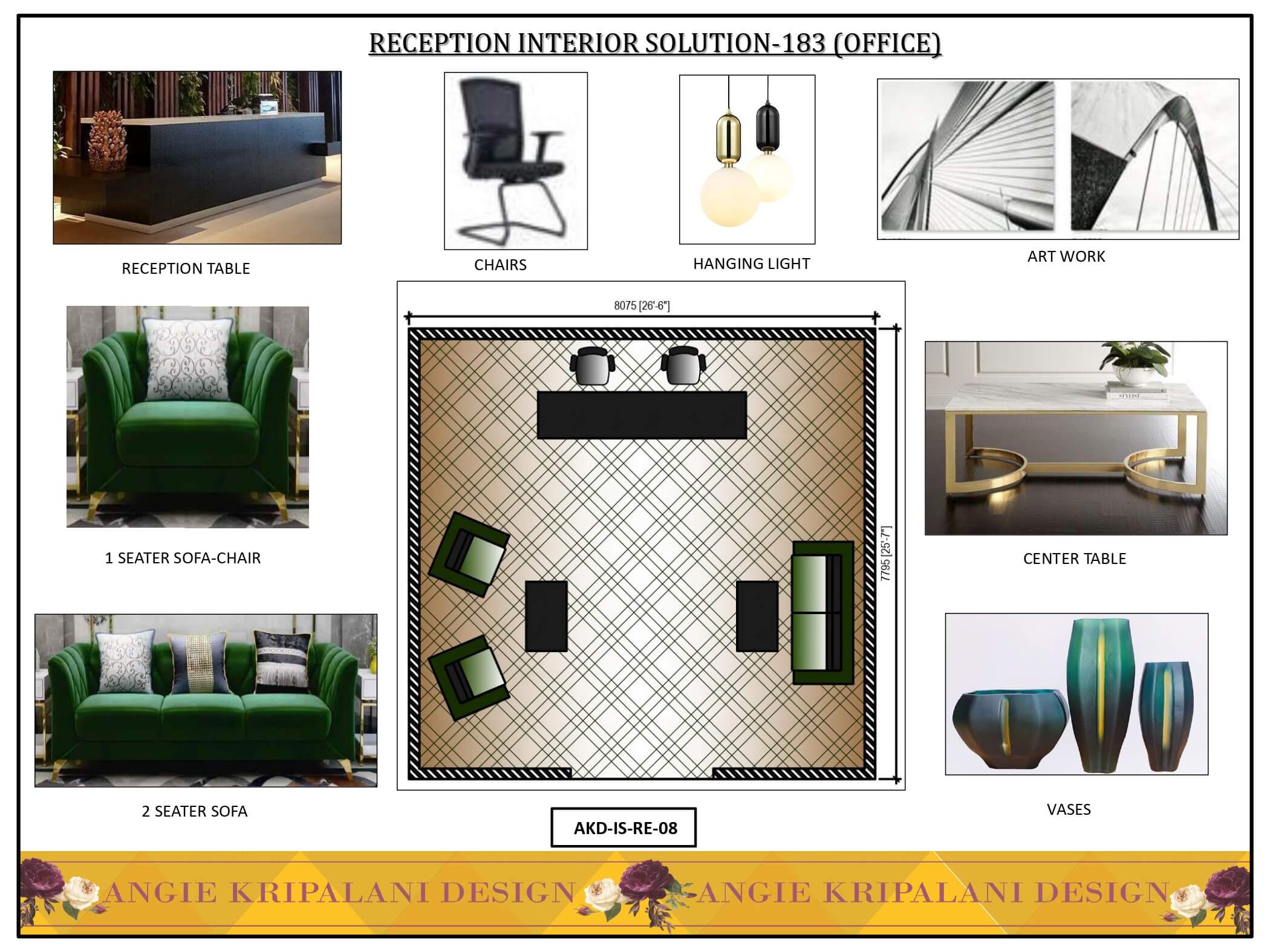 Reception Interior Designers Service Online at Best Price – ANGIE HOMES