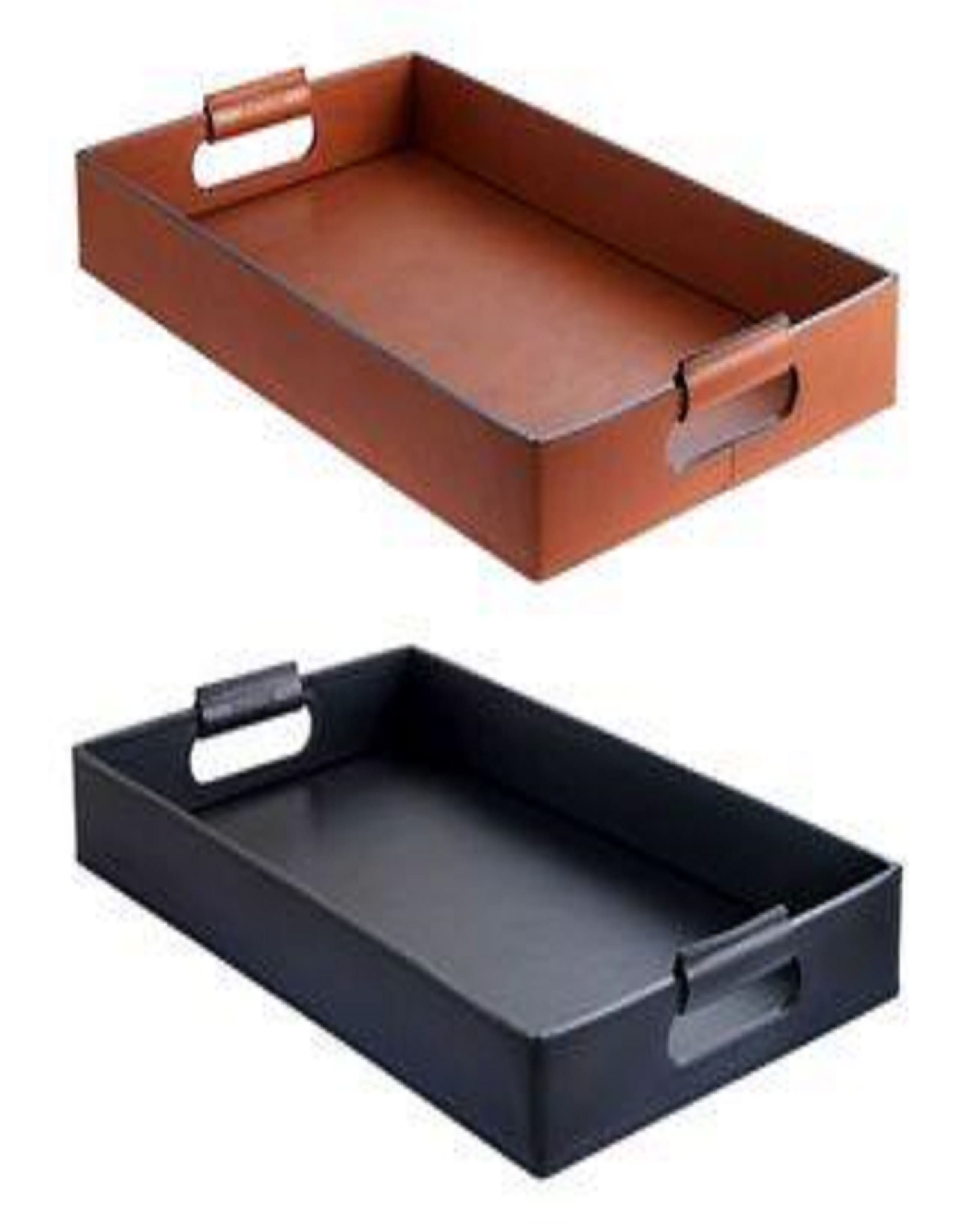 Luxury Leather Office Bar Tray