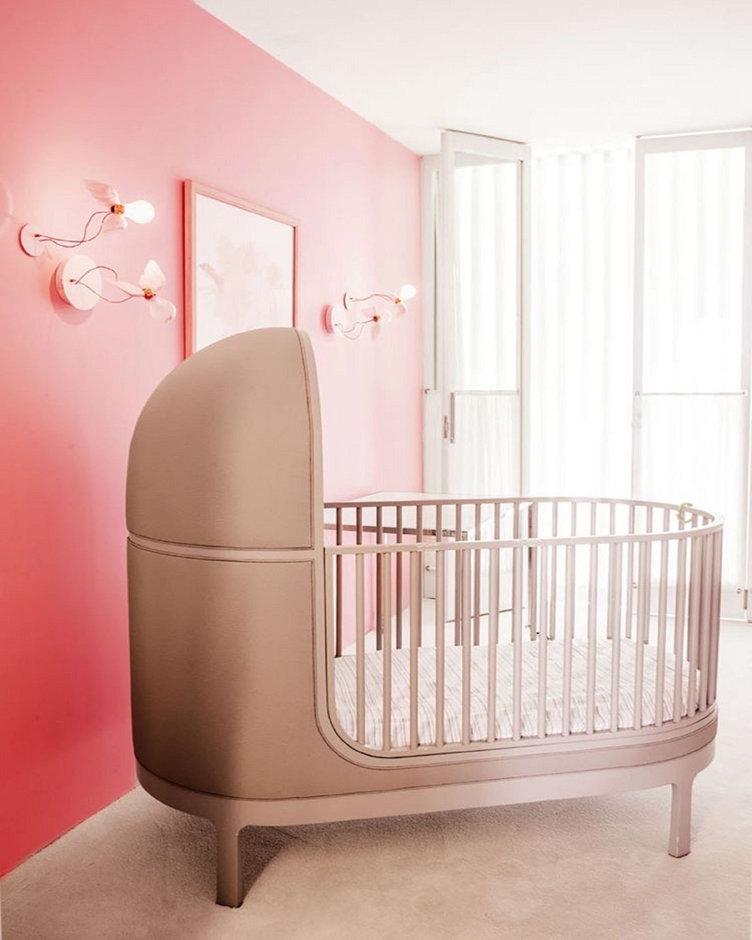 pink kids cribs