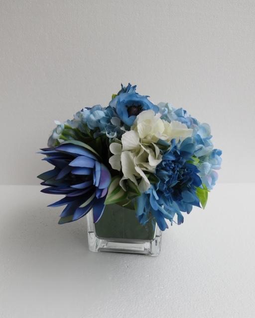 Silk Flowers Purple Hydrangea Bouquet