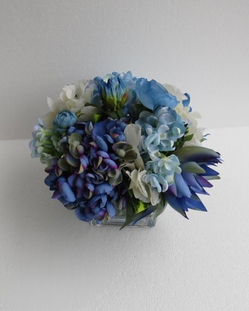 Luxury Blue Silk Hydrangea Artificial Flower