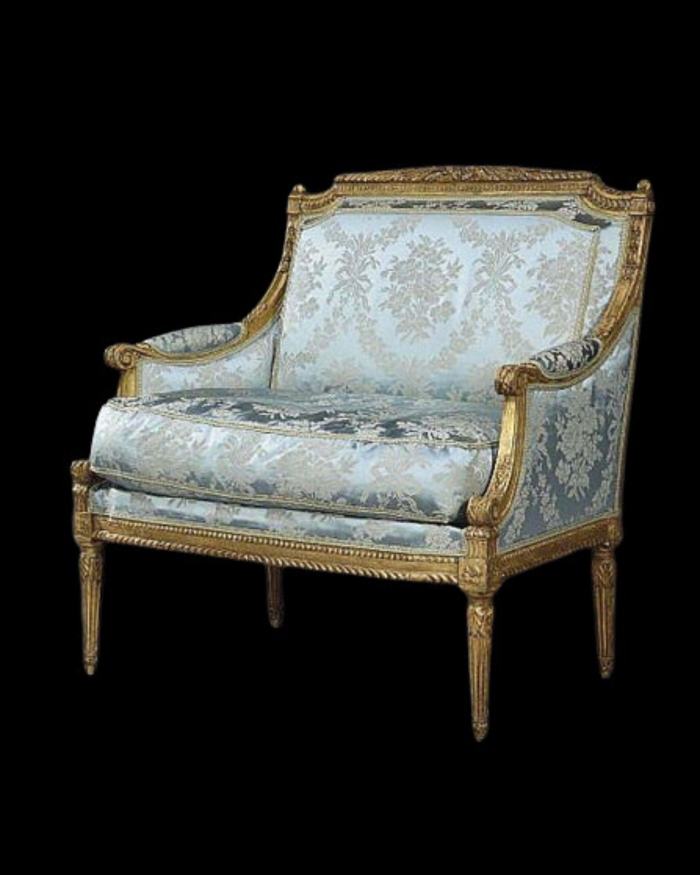 Luxury gold leaf chair