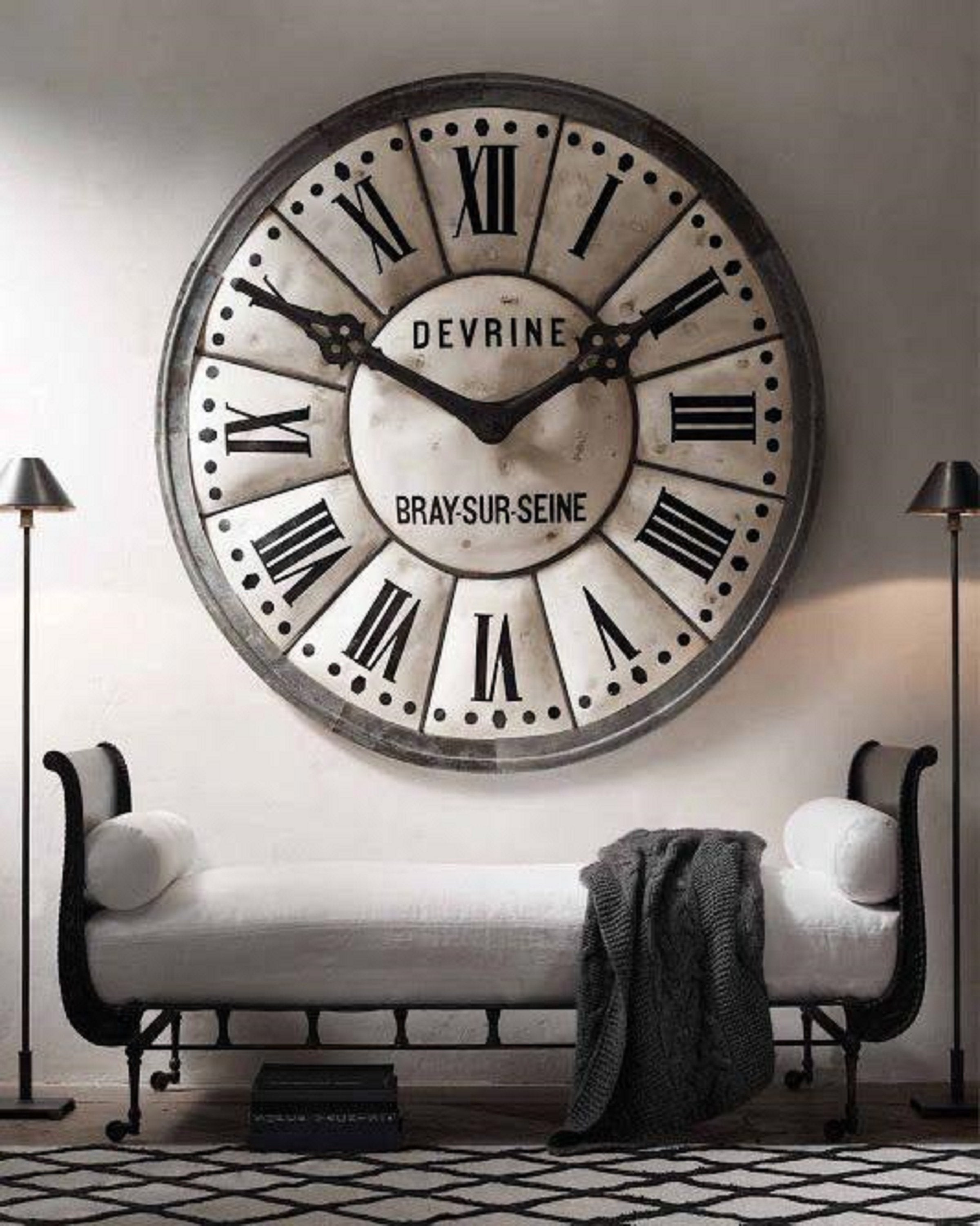 Luxury Silver Modern Clock