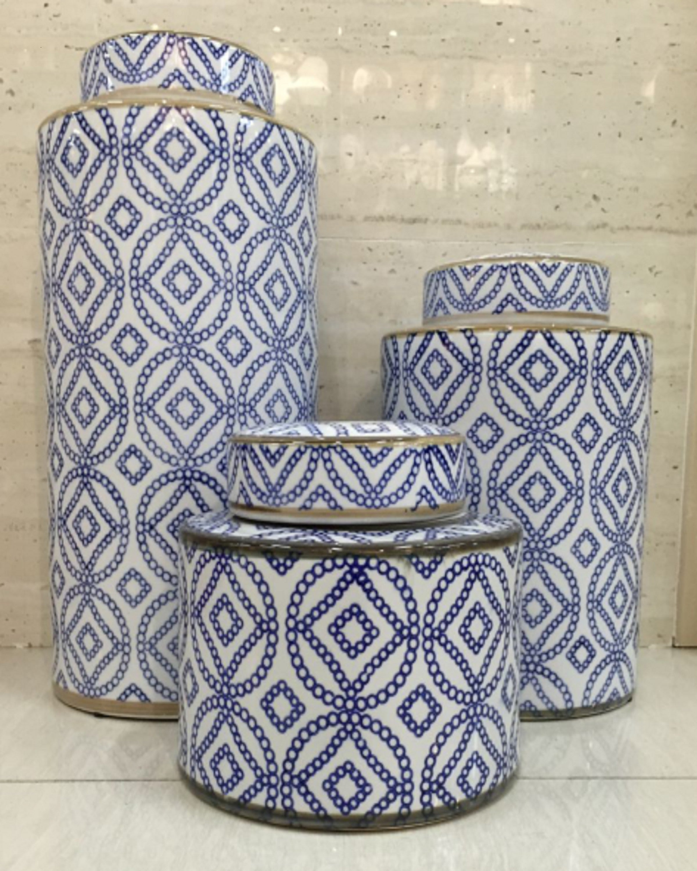 Chinoiserie Blue & White Designer Vases