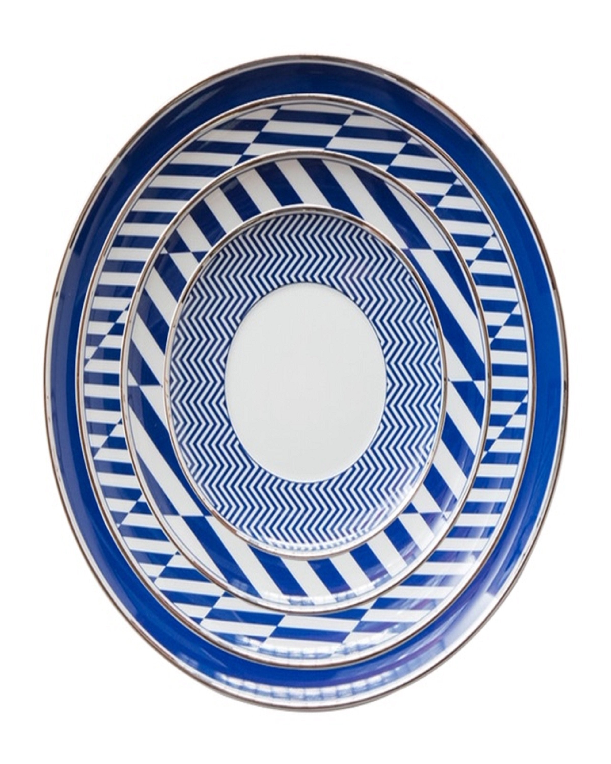 White And Blue Ceramic Plates Set Online