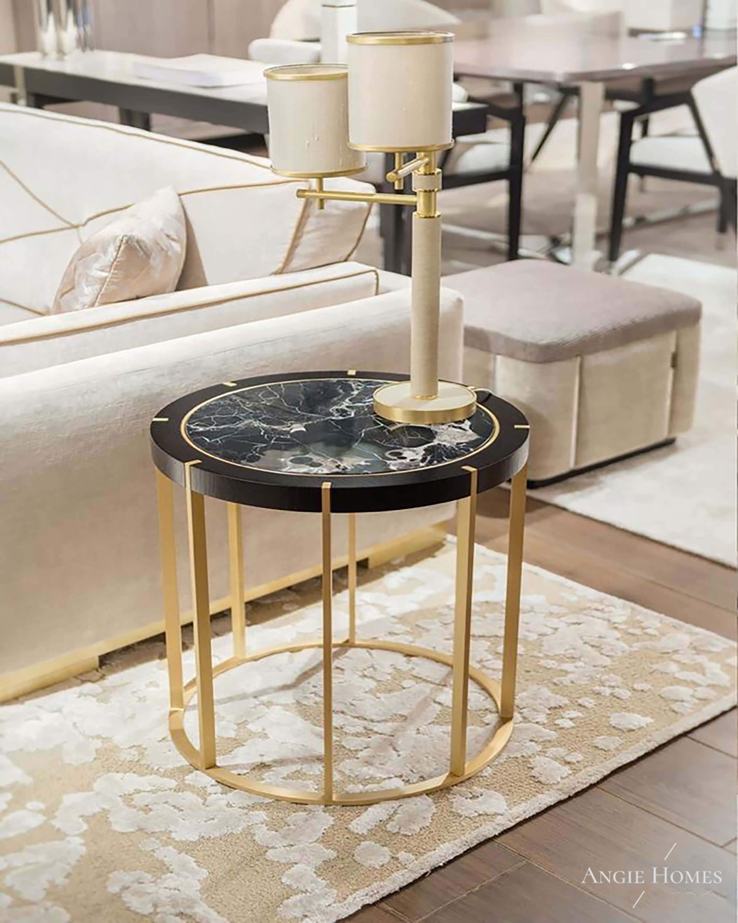 Luxury Gold Metal Side Table