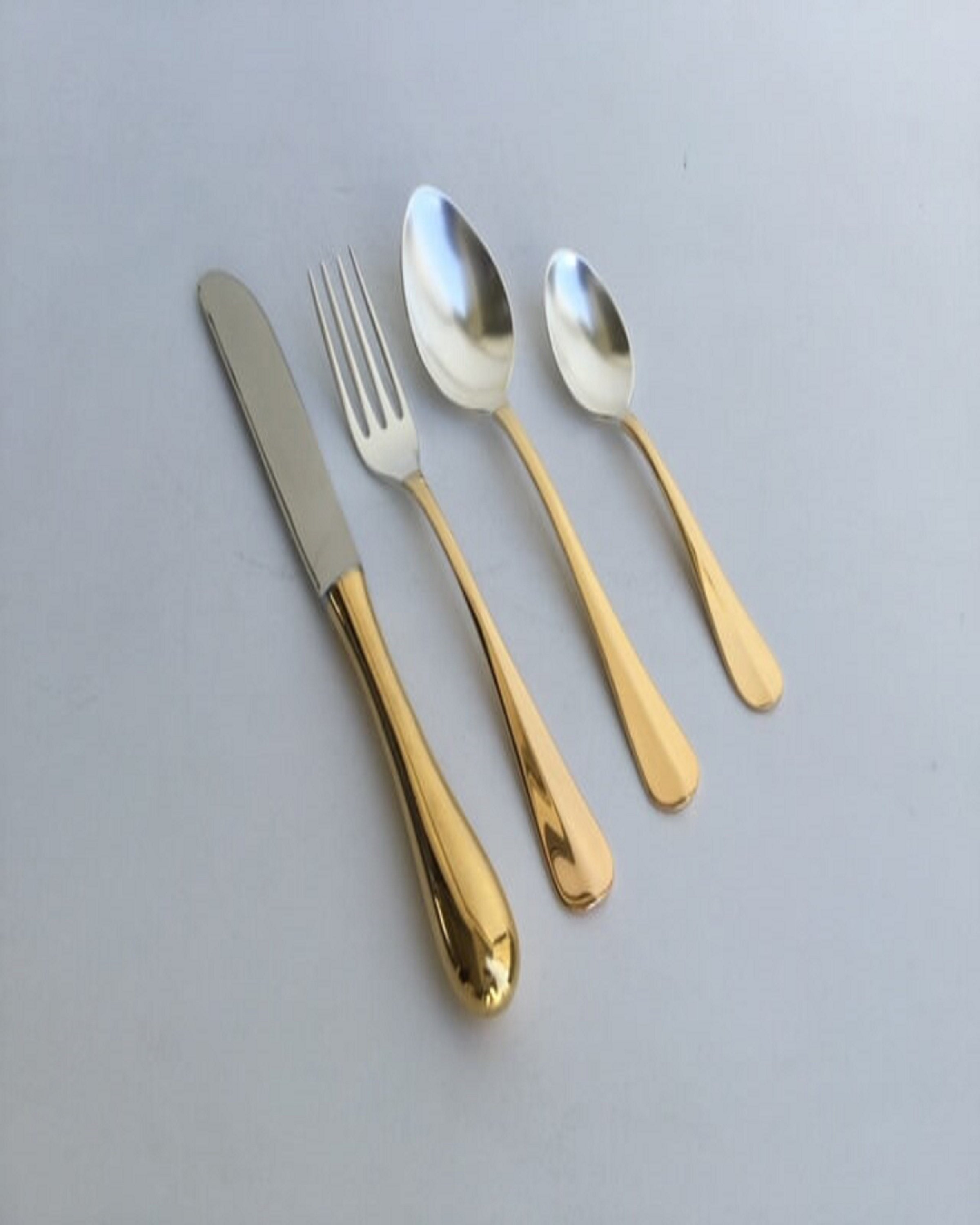Luxury classic gold finish base cutlery