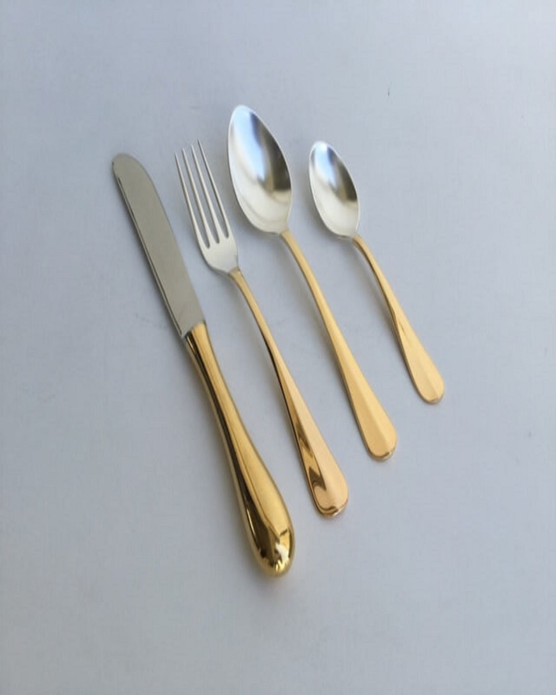 Luxury classic gold finish base cutlery