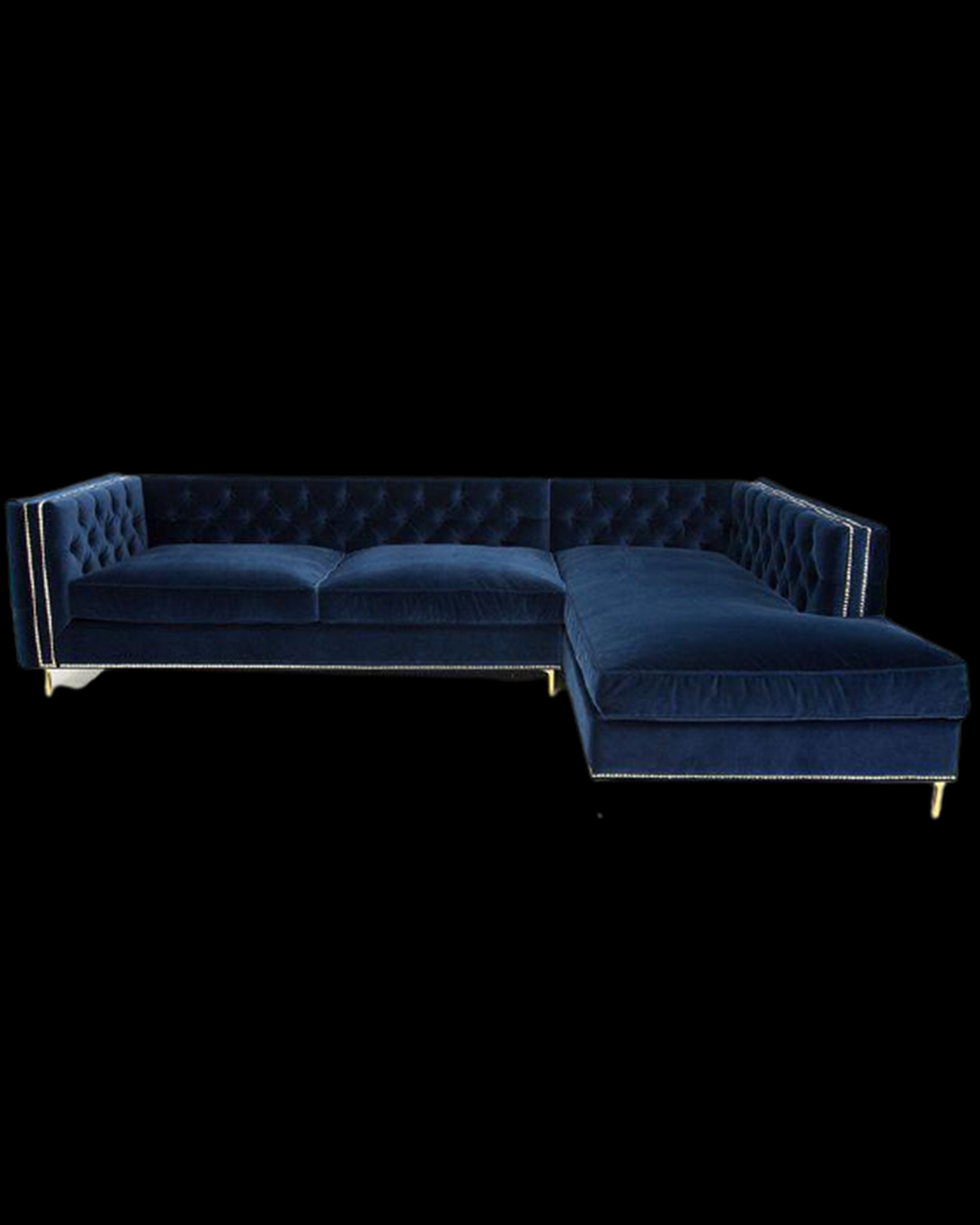 Sutton Blue L Shape Sofa