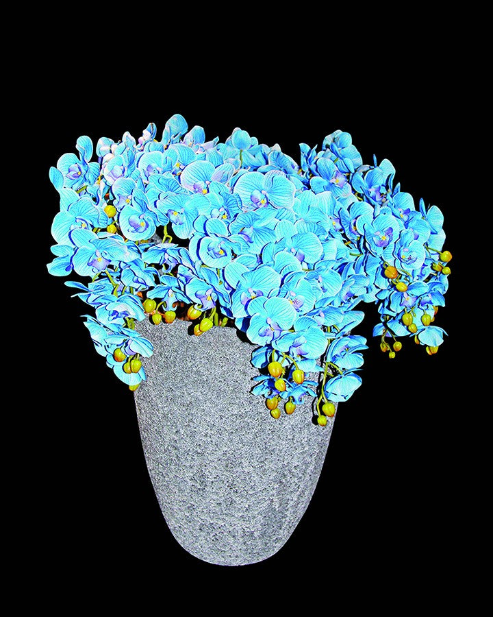 Hydrangea Artificial Flowers Arrangement with Planter