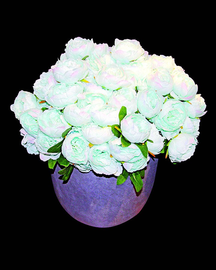 White Peony Bunch Artificial Flower with Petals
