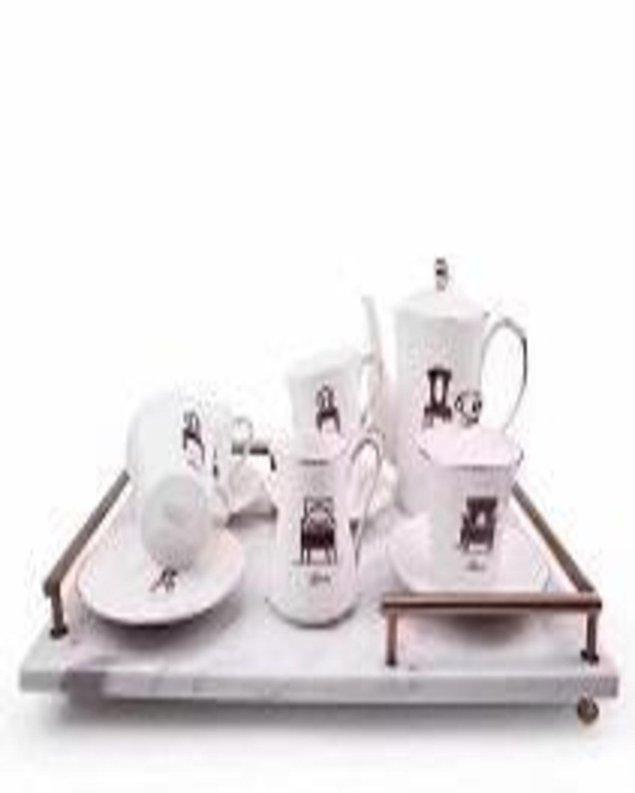 Buy Designer White Tea Pot Sets Online