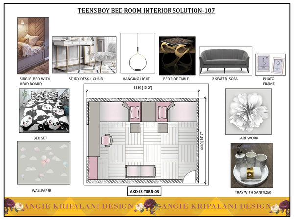 Luxury Teen Boy Bedroom Interior Solution