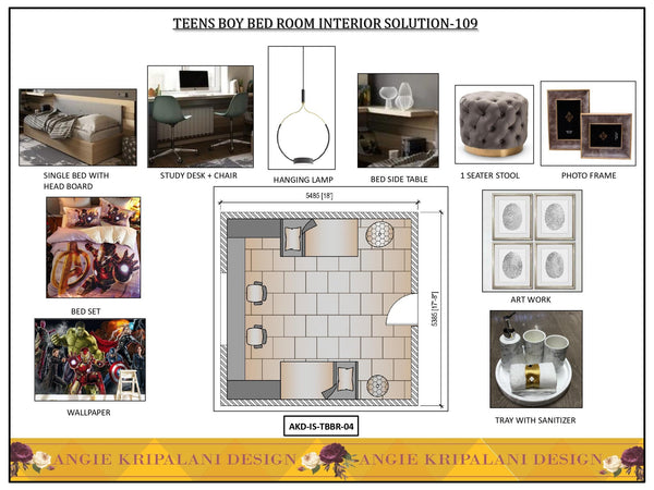 Luxury Teen Boy Bedroom Interior Solution