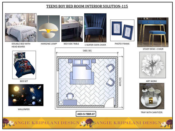 Luxury Teen Boy Bedroom Interior Solution