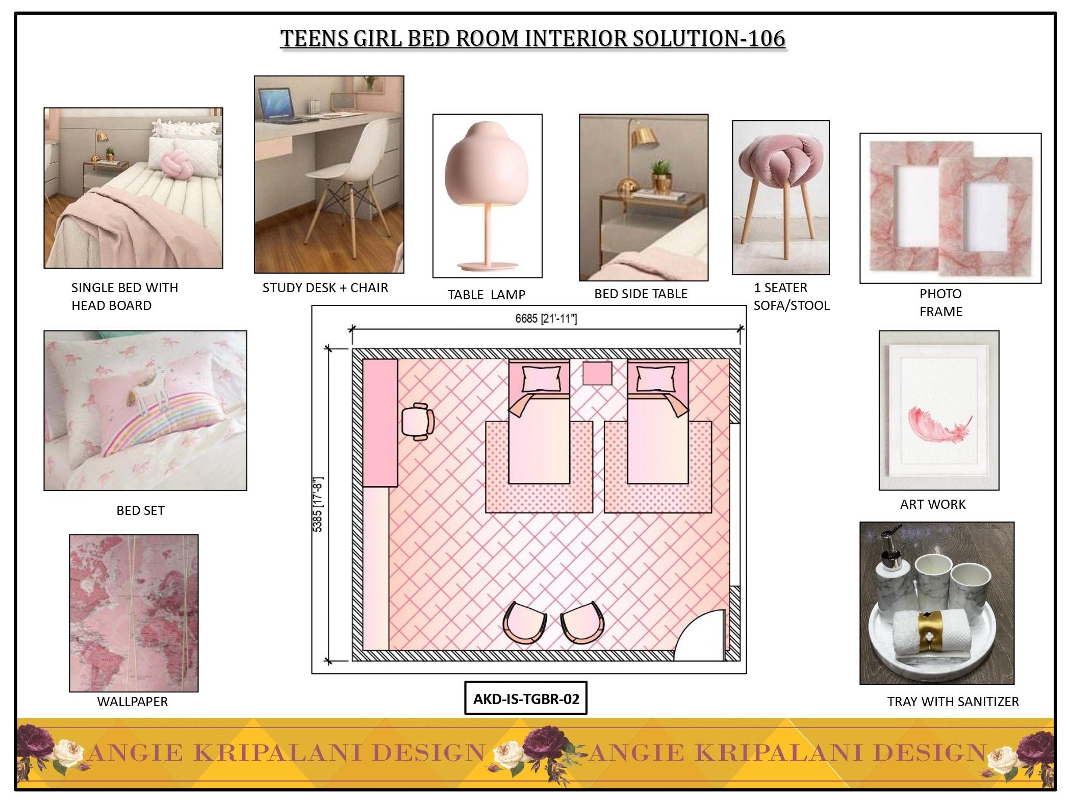 Luxury Girl Bedroom Interior Solution