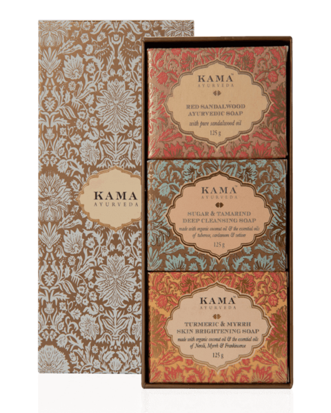 Kama Ayurveda Three Traditional Treatment Soap Box Kama Ayurveda
