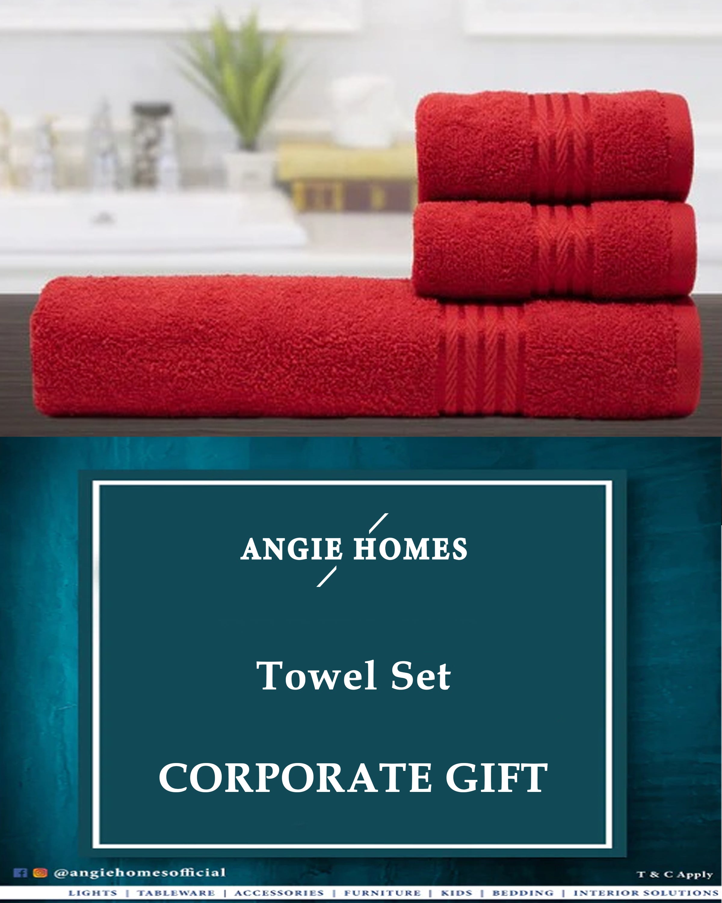 Towel Set for Wedding, House Warming & Corporate Gift ANGIE HOMES