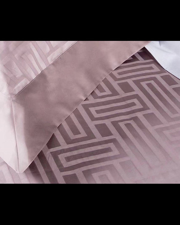 Luxury purple linen Bed set with pillow | Angie Homes