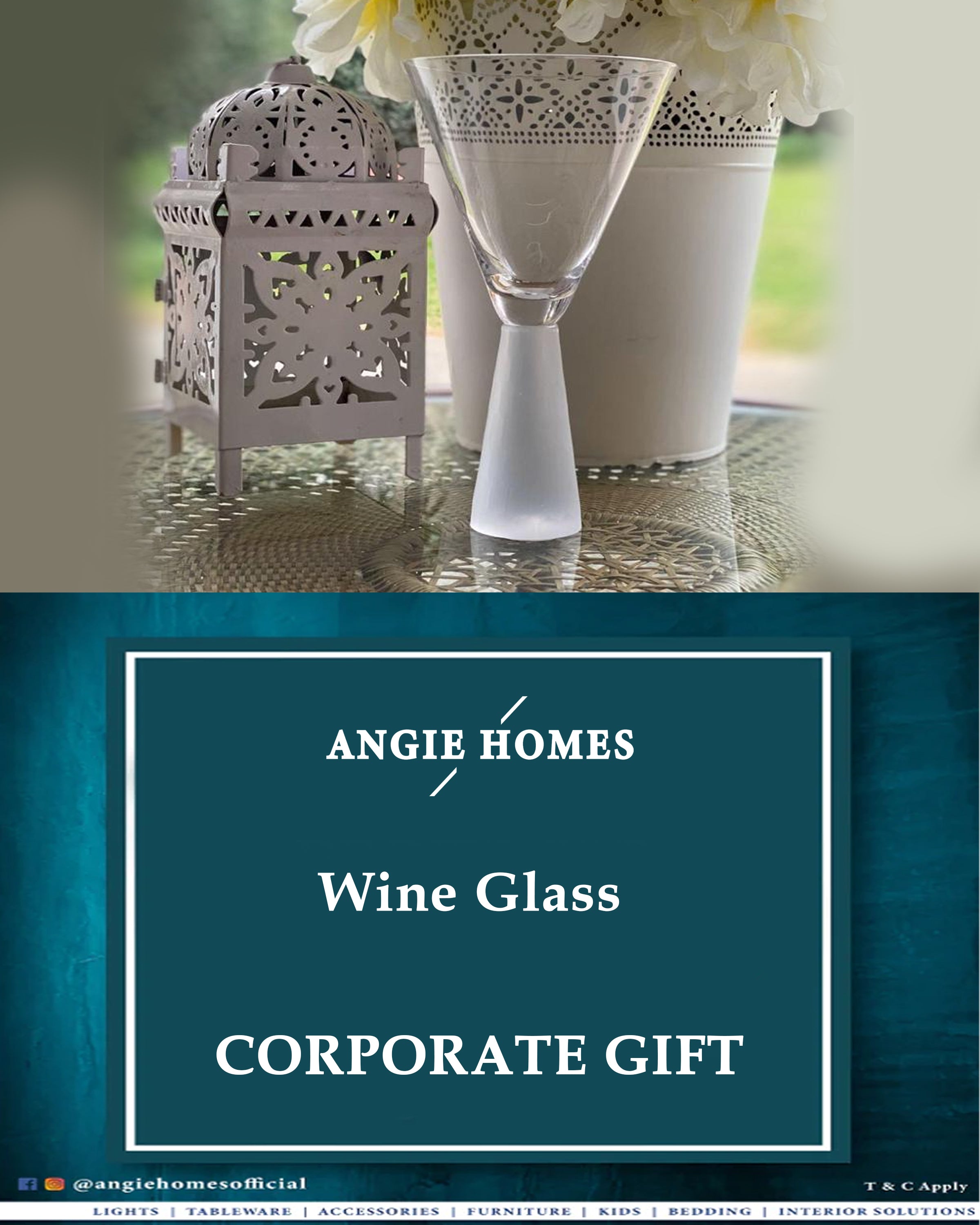 Wine Glasses for Weddings, House Warming & Corporate Gift ANGIE HOMES