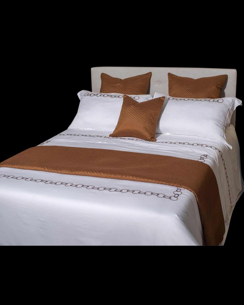 Luxury white and brown bed set with pillow | Angie Homes