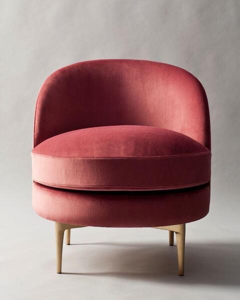 Armchair Red Sofa Chair | (Red) modern single sofa chair ANGIE KRIPALANI DESIGN - ANGIE HOMES
