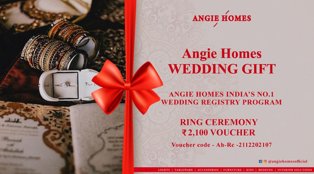 Book Wedding Gifts Voucher with AngieHomes ANGIE HOMES