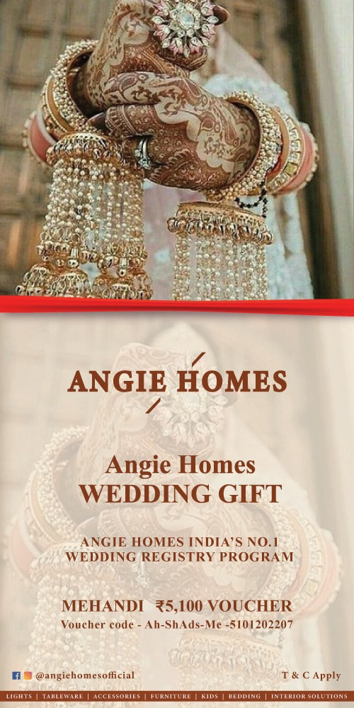 Book Luxurious Wedding Gift Cards & Vouchers with AngieHomes ANGIE HOMES