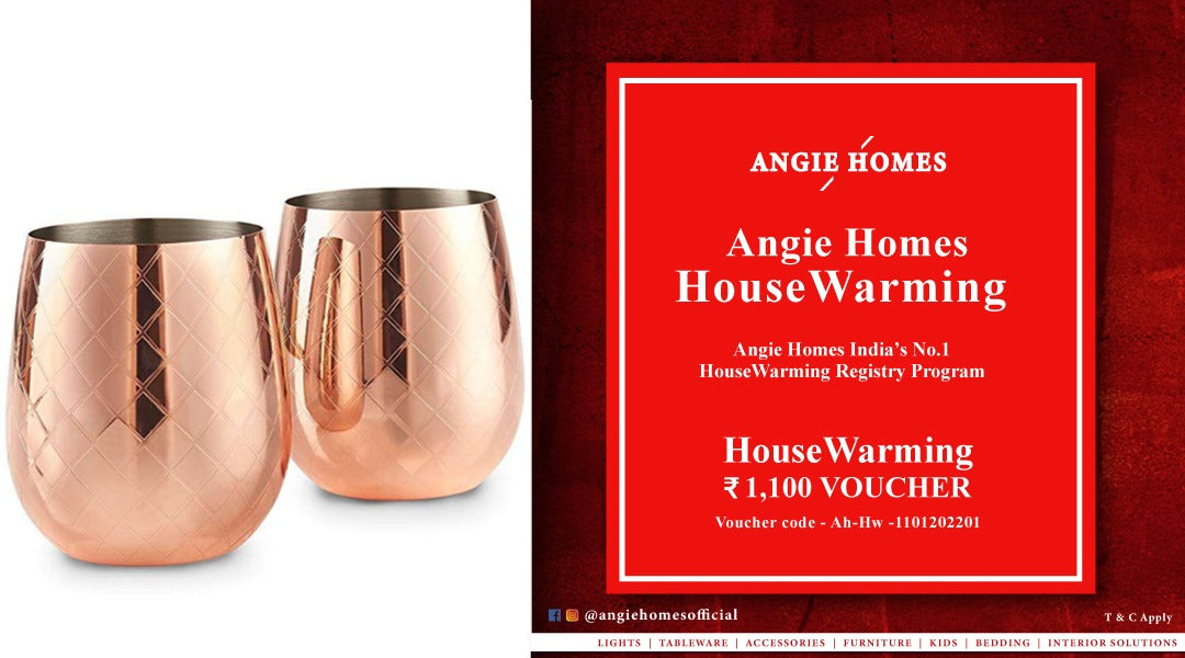 Buy Housewarming Gift Voucher of Gold Finish Serveware at Angie Homes ANGIE HOMES