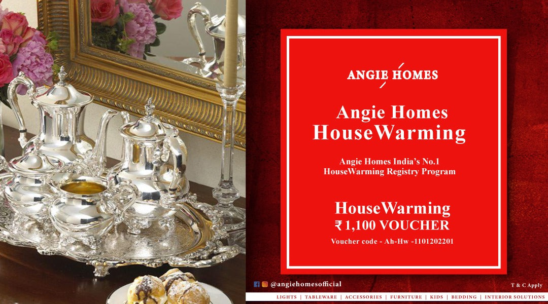 Online Silver Plated Tea set for a Housewarming Gift at Angie Homes ANGIE HOMES