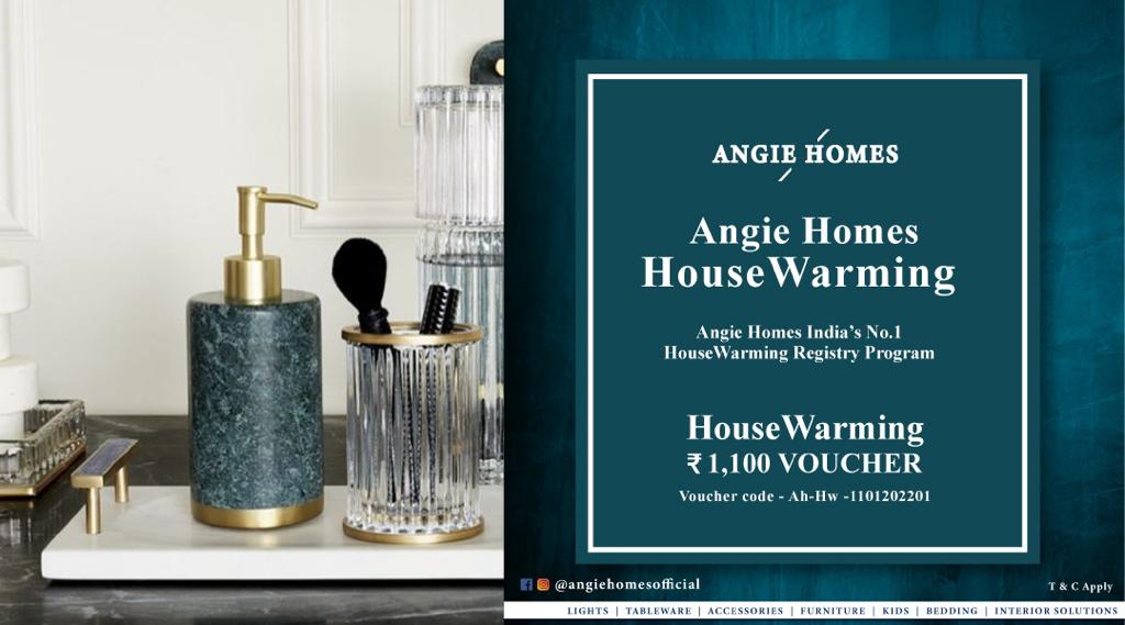 Online Housewarming Gift Voucher for Bathroom Set at Angie Homes ANGIE HOMES