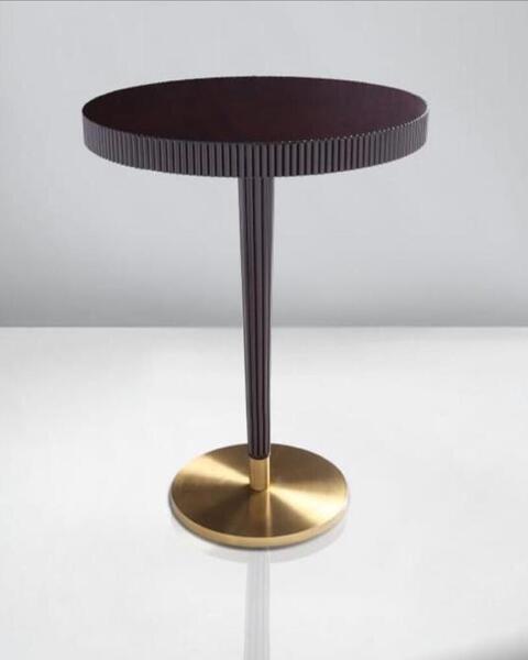 Round Zia Side Table | Stainless steel end table ANGIE KRIPALANI DESIGN - ANGIE HOMES - ANGIES INDIA