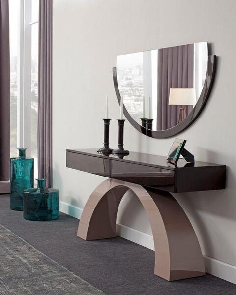 Orango Console | console table design with mirror ANGIE KRIPALANI DESIGN - ANGIE HOMES
