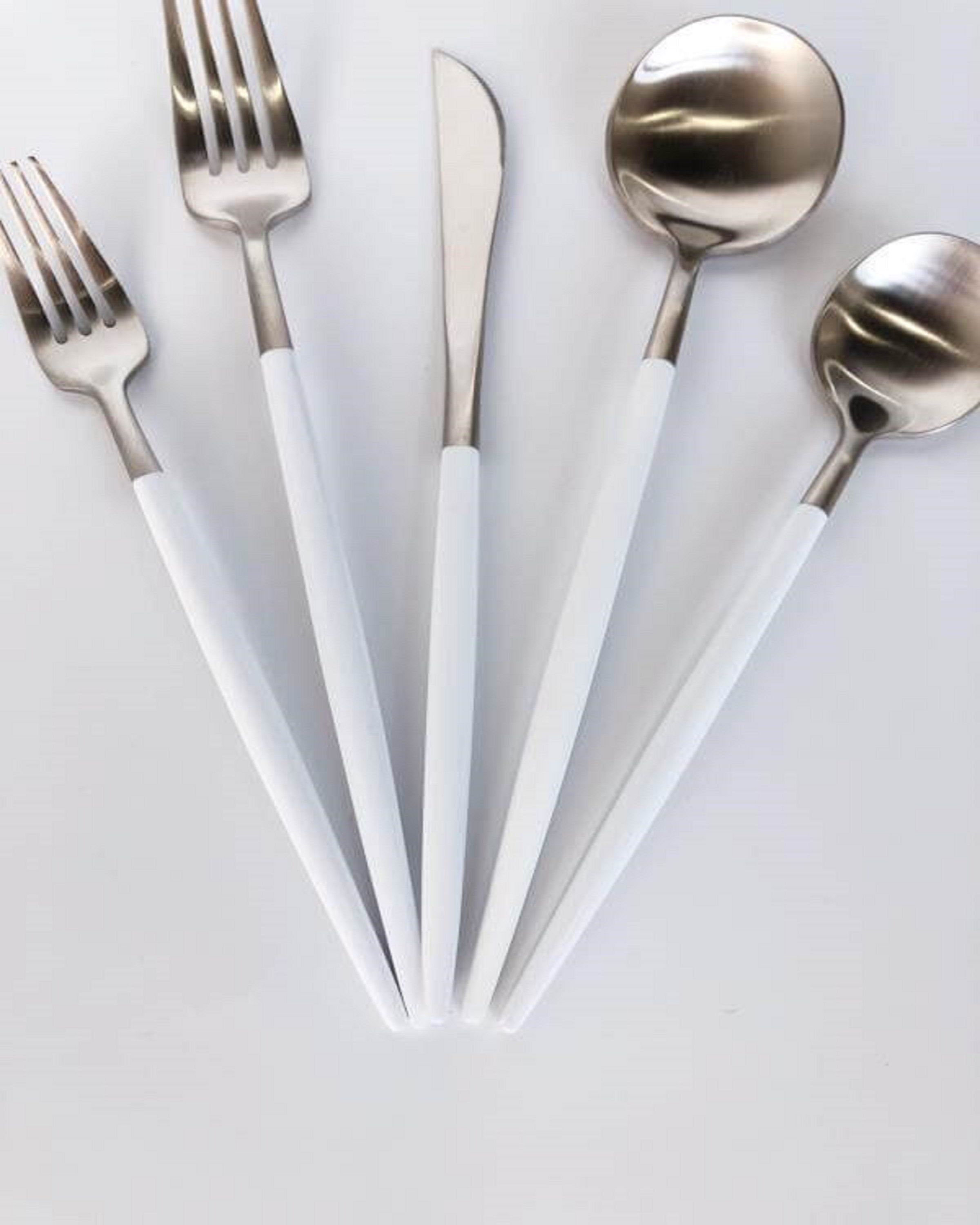 Luxury Silver Finish Cutlery Set
