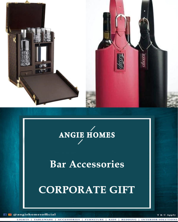 Leather Bar Accessories for Wedding, House Warming & Corporate Gift ANGIE HOMES