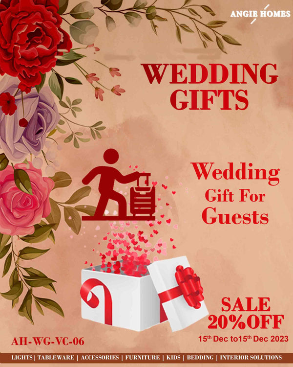 WEDDING GIFTS FOR GUESTS | MARRIAGE GIFT VOUCHER | RETURN GIFTTING CARD FOR GUESTS ANGIE HOMES
