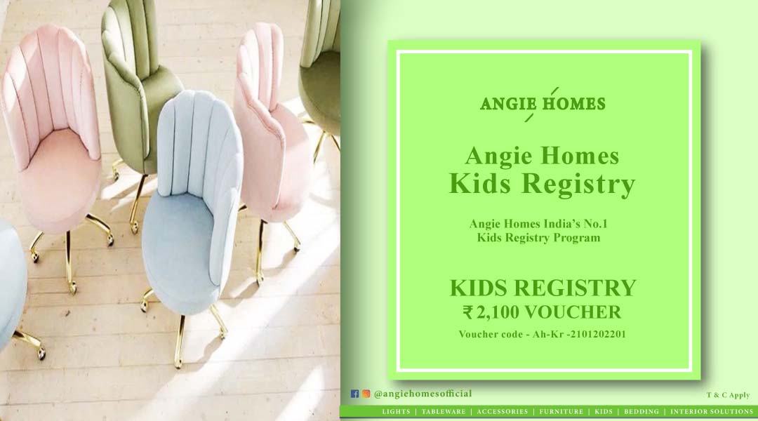 Angie Homes Kids Registry Program Gift Voucher Stylish Sofa Chair ANGIE HOMES